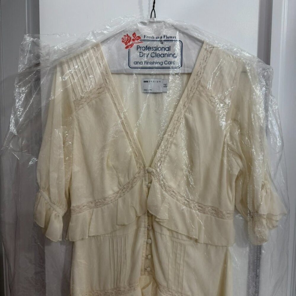 Asos Design Button Through Lace Insert Tiered Mid… - image 3